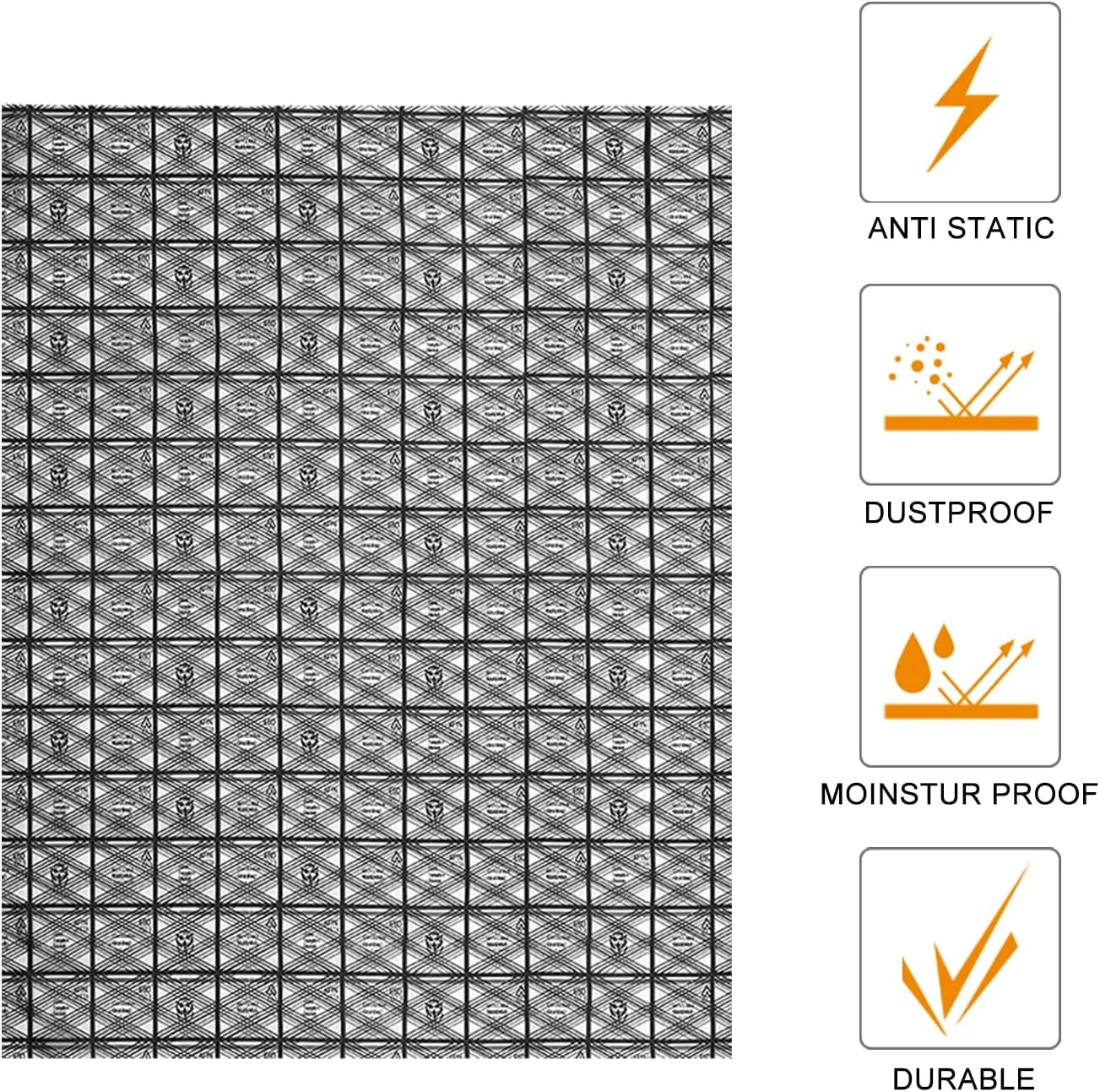 10Pcs Extra Large Open Top Antistatic Bags 15.75 x17.72inches ESD Shielding Bags with Stickers for Electronics