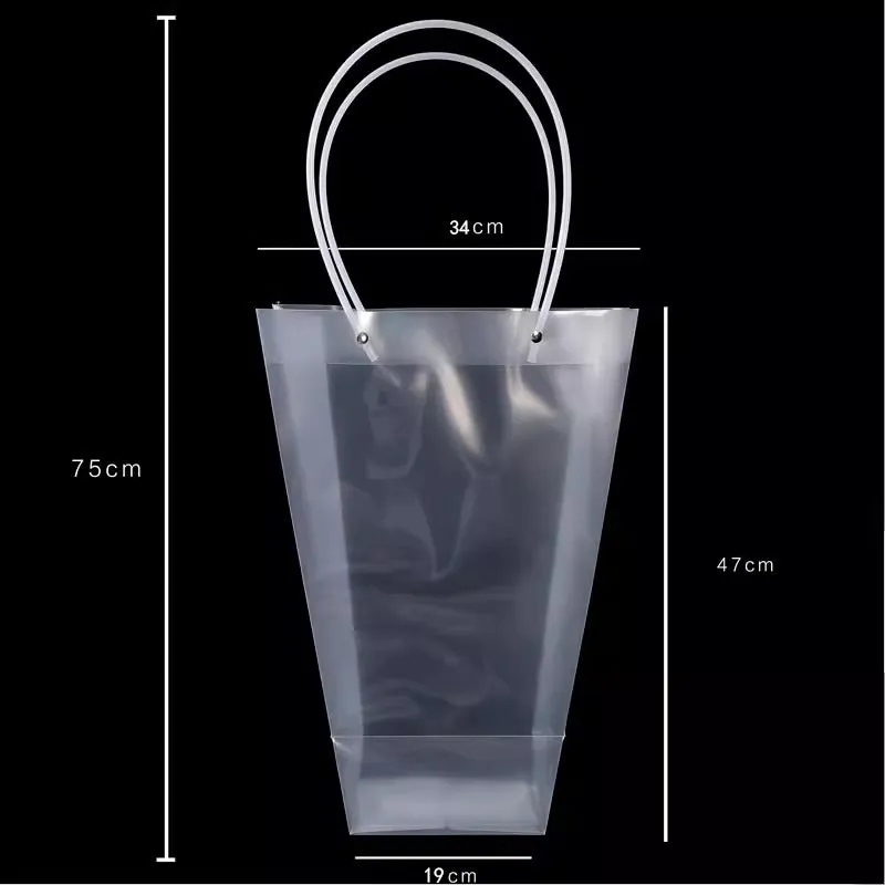 10pcs Trapezoidal Transparent Bouquet Bags
