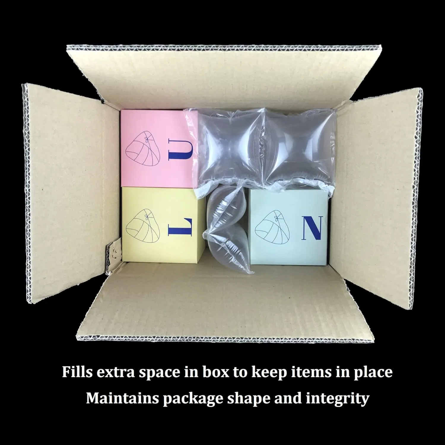 164Ft Sturdy Packing Air Cushion Bags Air Pillows Void Fill Cushioning for Shipping and Packaging with Hand pump