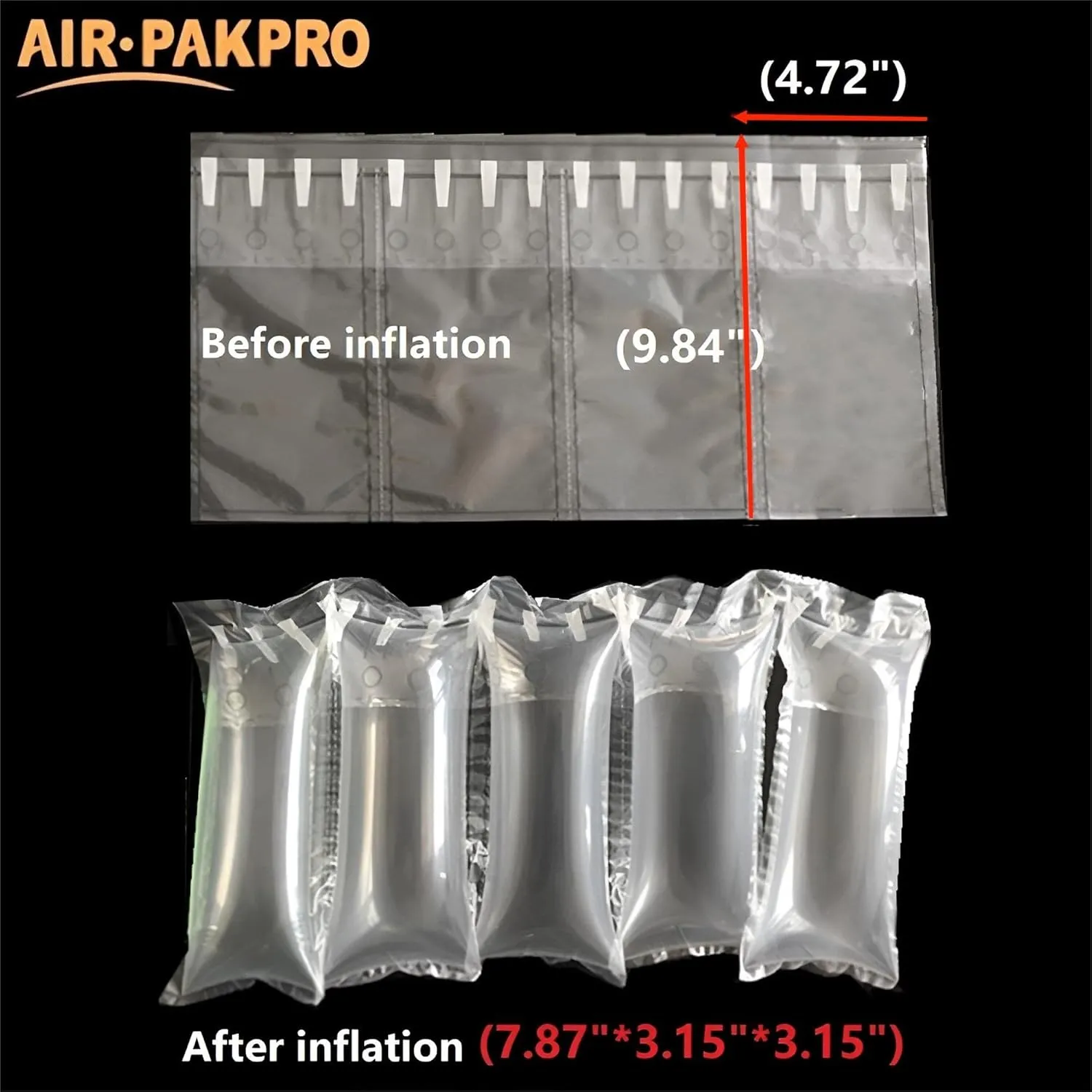 164Ft Sturdy Packing Air Cushion Bags Air Pillows Void Fill Cushioning for Shipping and Packaging with Hand pump
