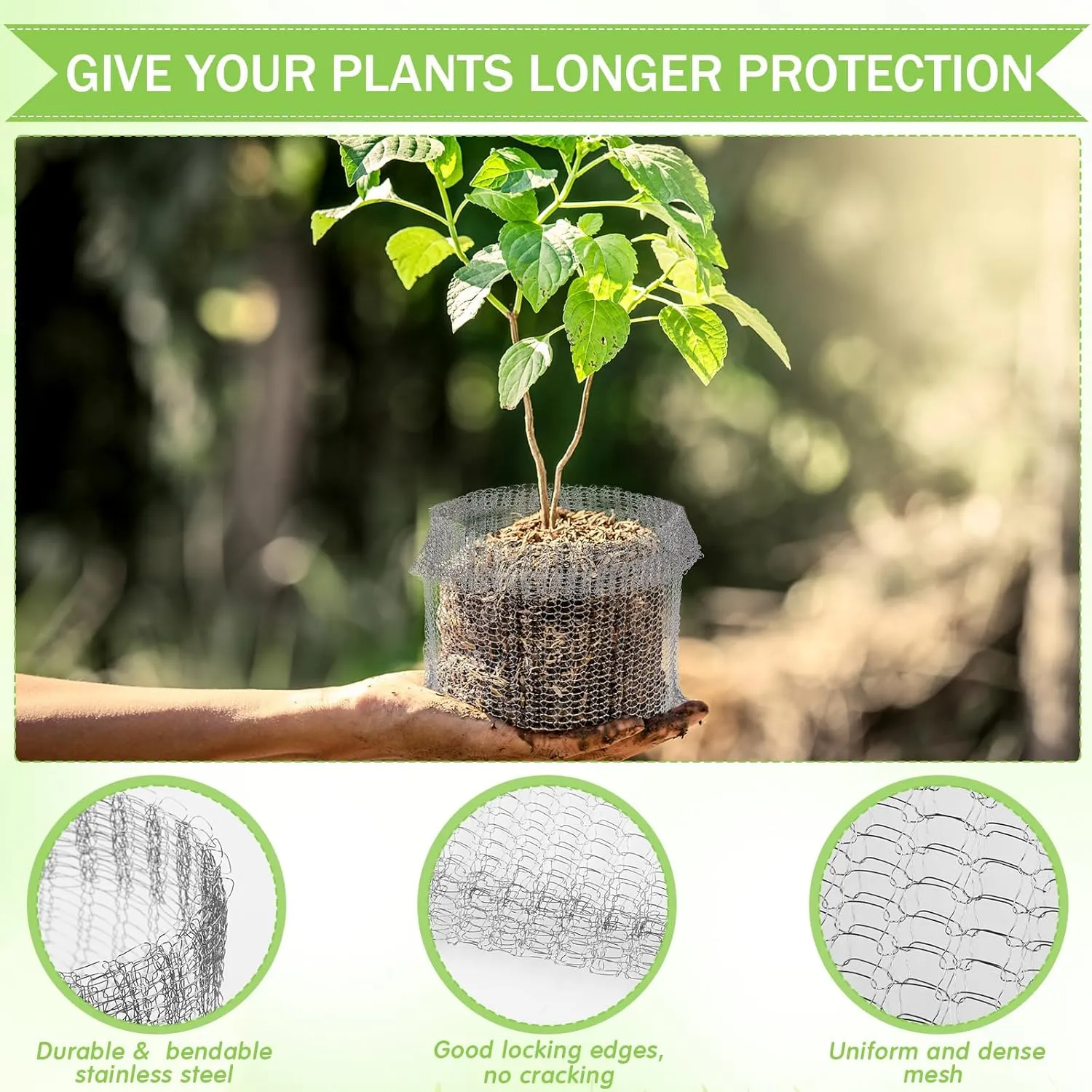20 Pcs 3 Gallon Gopher Baskets Plant Root Guard Baskets Stainless Steel Planter Bags for Underground Pests Repellent Trees Bulbs Flowers Root Vegetables Protection