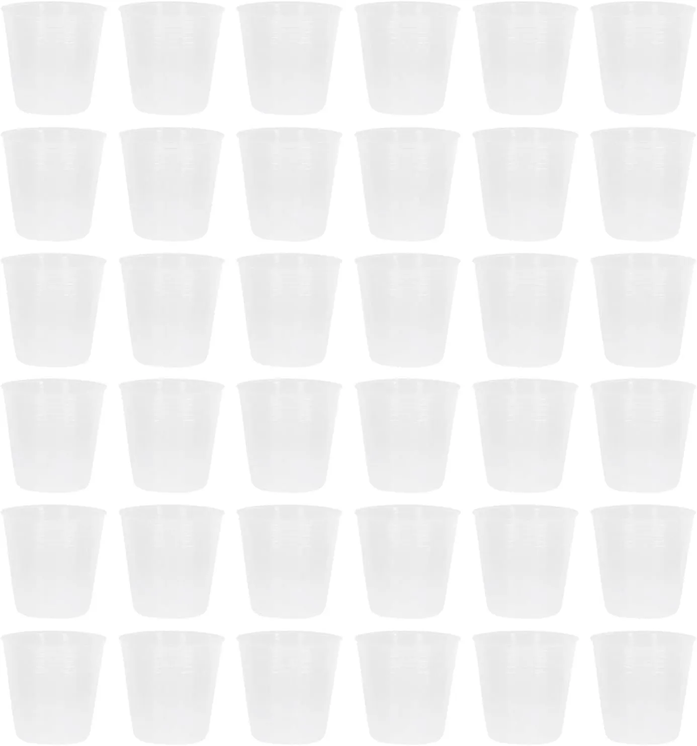 36Pcs Plant Nutrition Cups Transparent Simple Nursery Pots for Orchids Succulents African Violets Sturdy Planting Containers for Use