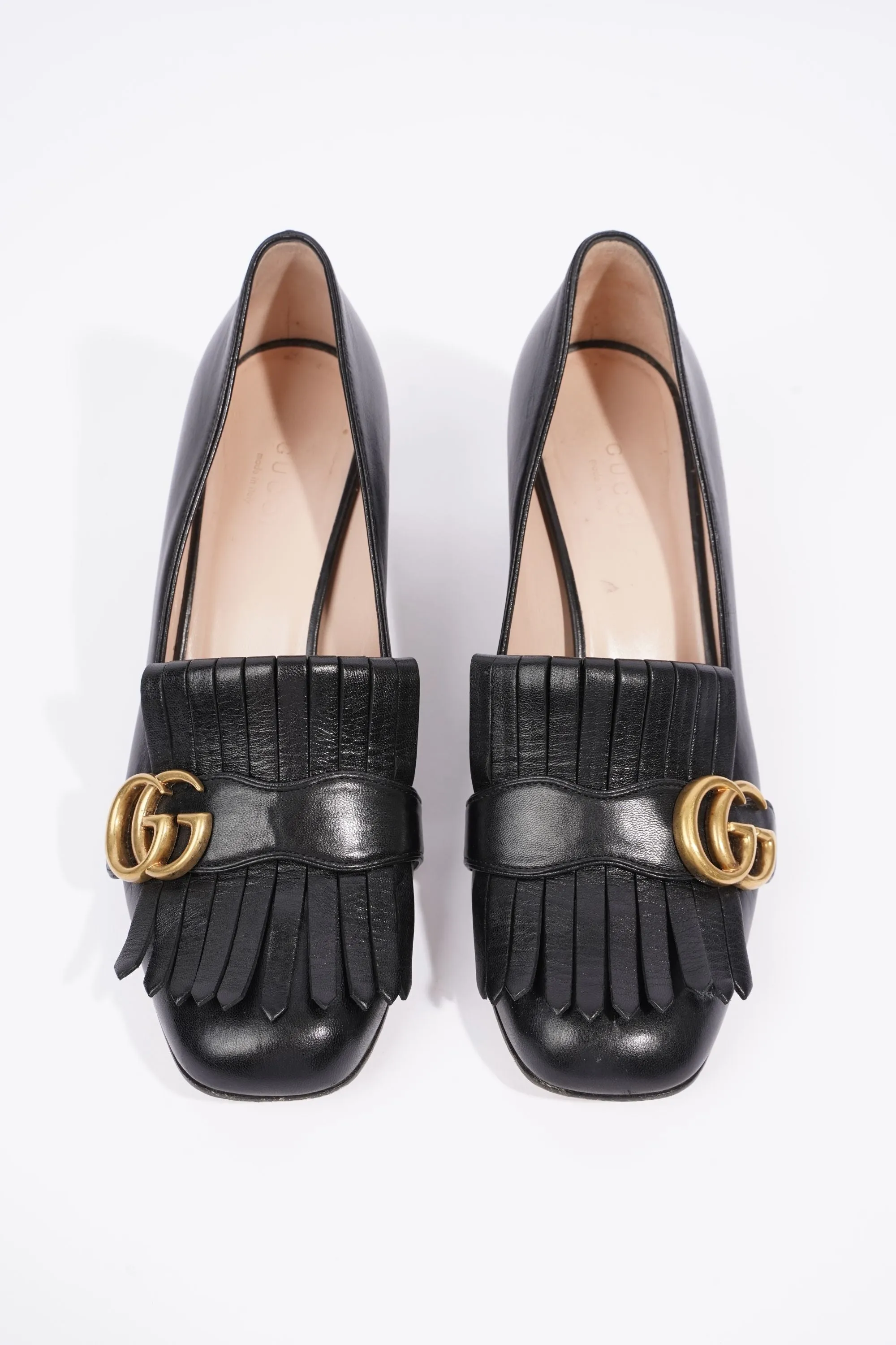 38 Womens 5 UK / Mule Machine-learning Gucci / EU Gold Fringed Black Marmont Top-rated