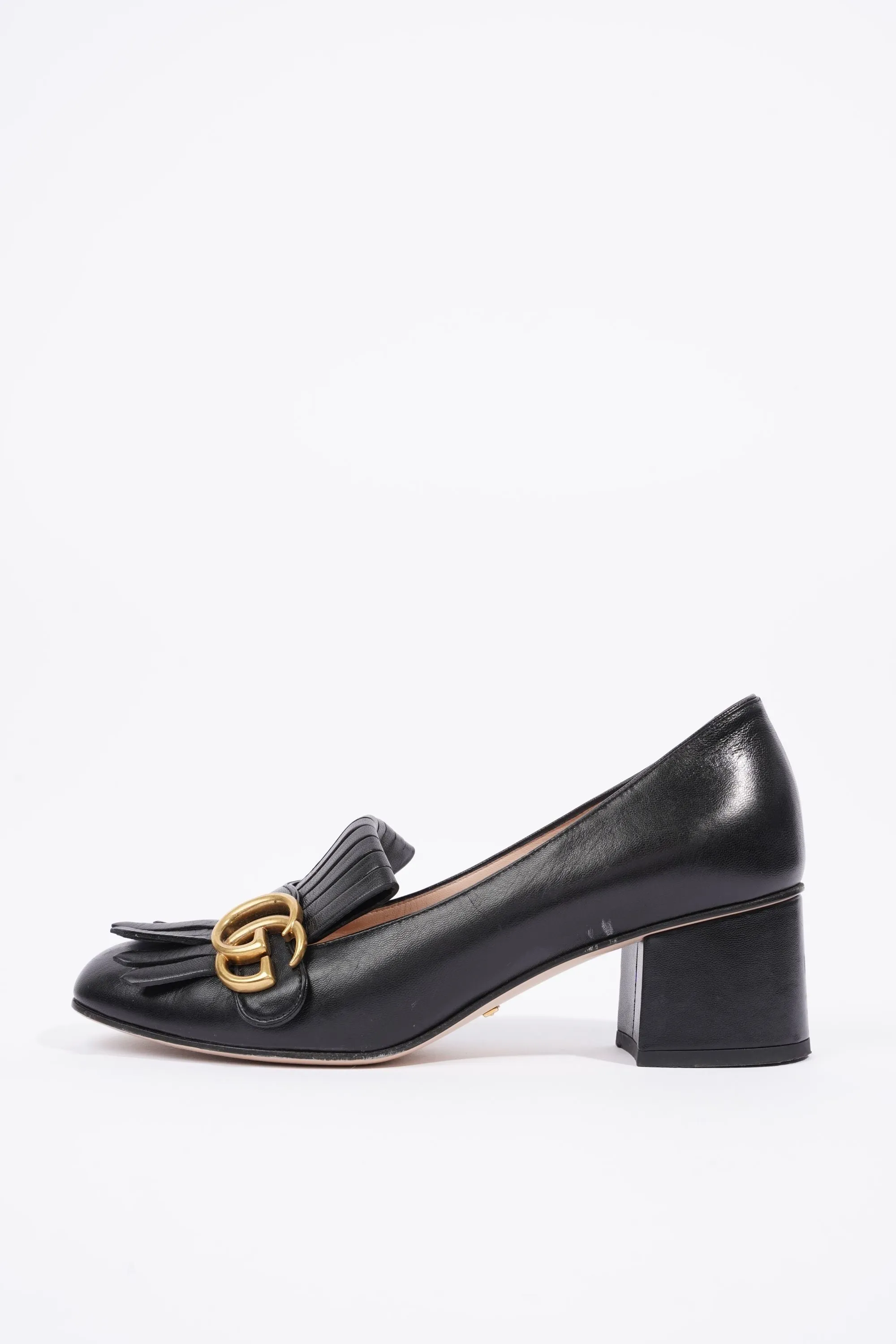 38 Womens 5 UK / Mule Machine-learning Gucci / EU Gold Fringed Black Marmont Top-rated