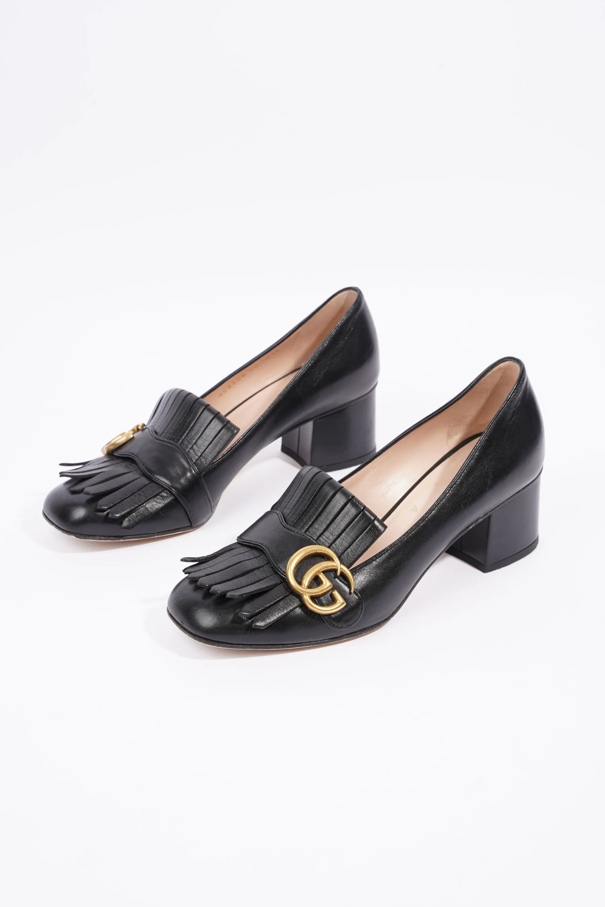 38 Womens 5 UK / Mule Machine-learning Gucci / EU Gold Fringed Black Marmont Top-rated
