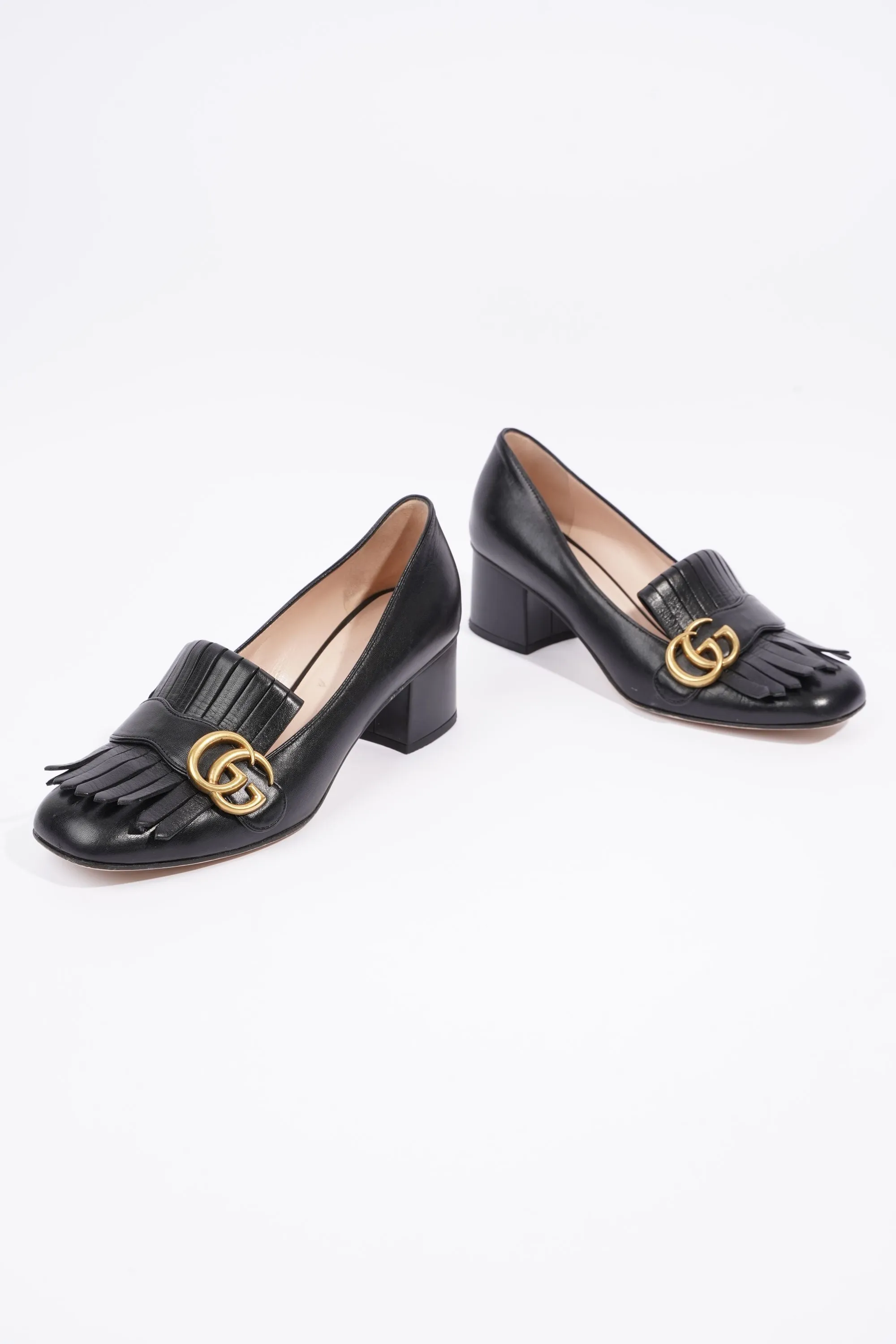 38 Womens 5 UK / Mule Machine-learning Gucci / EU Gold Fringed Black Marmont Top-rated