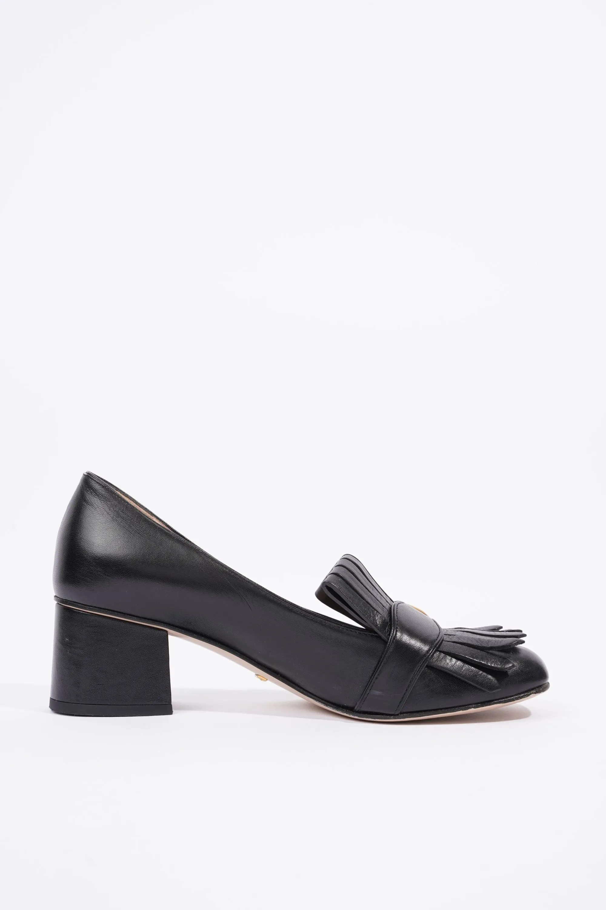38 Womens 5 UK / Mule Machine-learning Gucci / EU Gold Fringed Black Marmont Top-rated