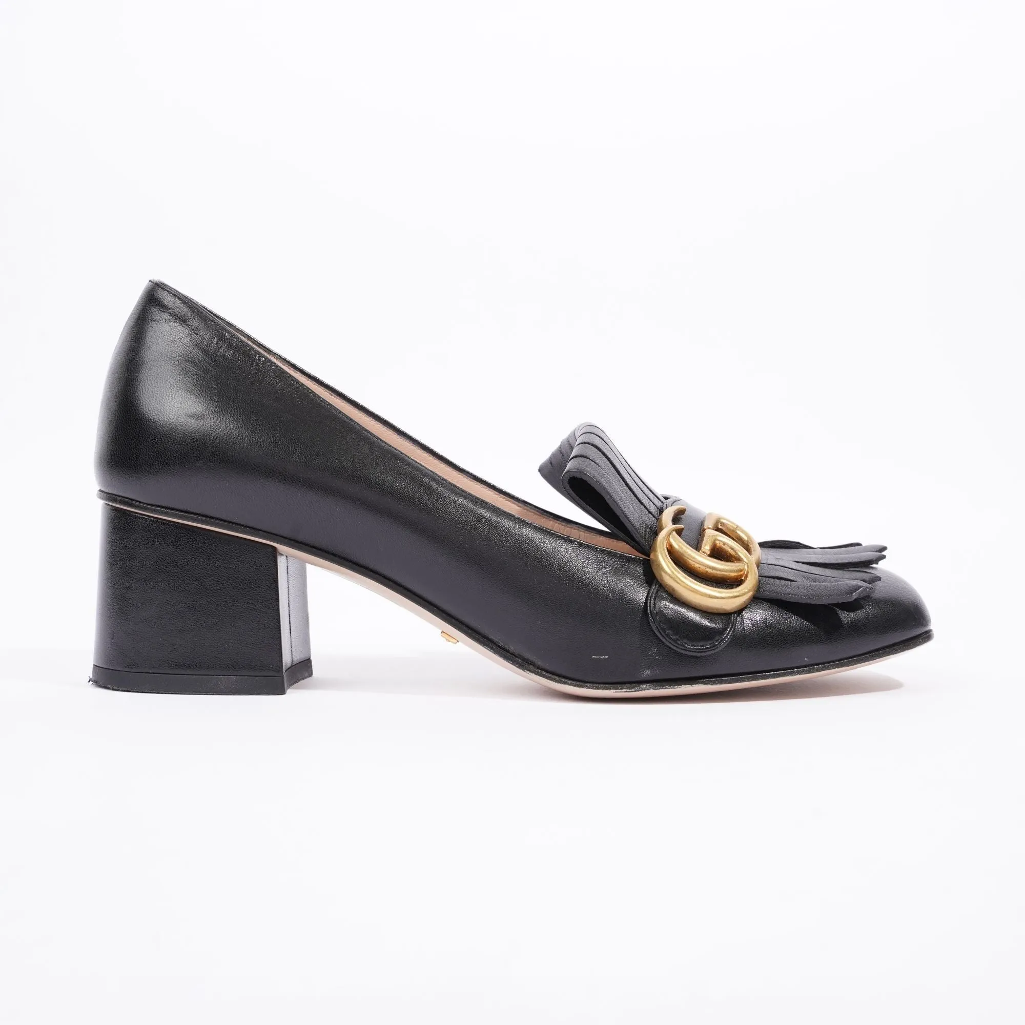 38 Womens 5 UK / Mule Machine-learning Gucci / EU Gold Fringed Black Marmont Top-rated