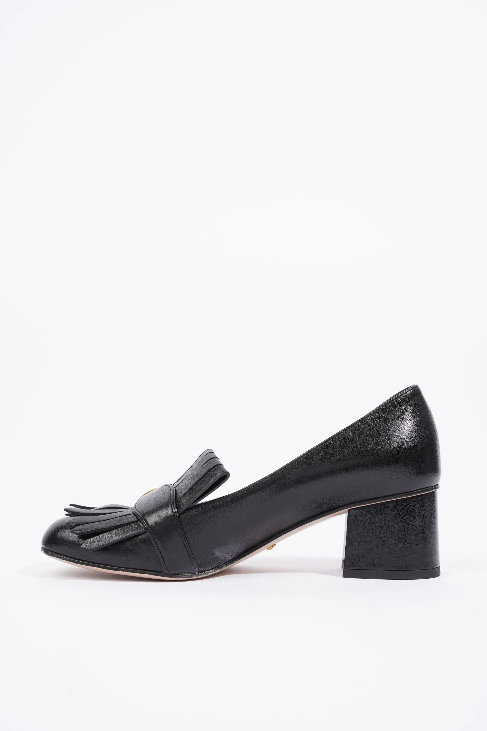38 Womens 5 UK / Mule Machine-learning Gucci / EU Gold Fringed Black Marmont Top-rated