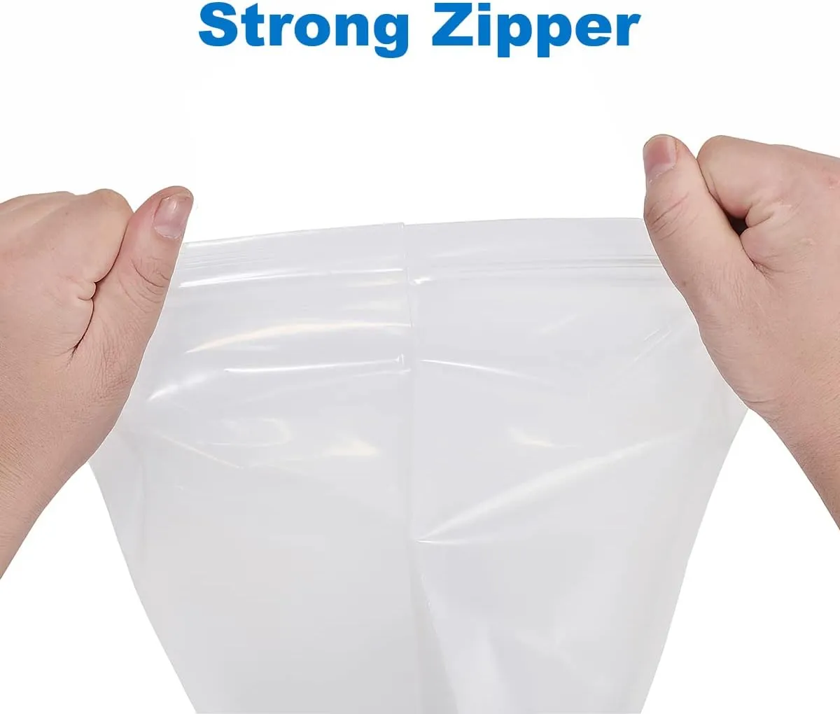 50 PCS 8" x 10" Clear Thick 4 Mil Zip Poly Lock Plastic Bags Reclosable Zip Seal Bags Heavy-Duty Seed Food Storage Zipper Bag