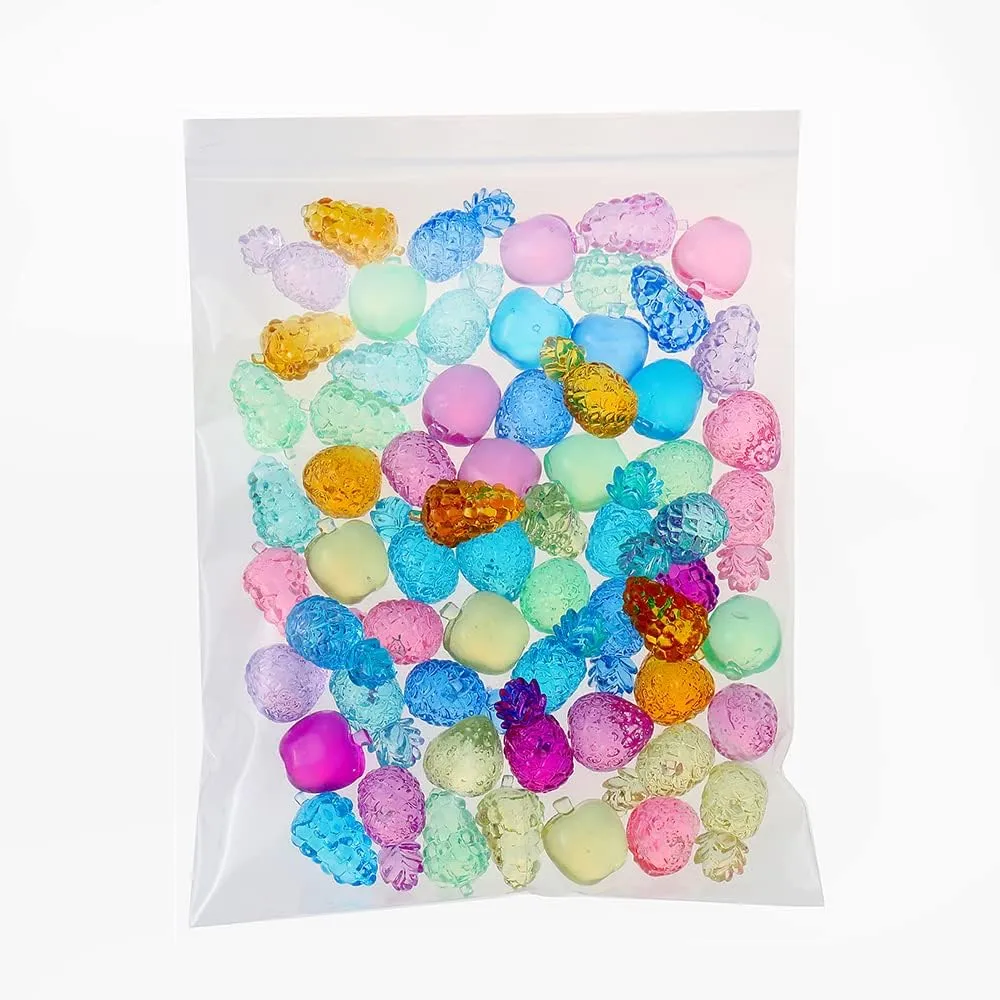 50 PCS 8" x 10" Clear Thick 4 Mil Zip Poly Lock Plastic Bags Reclosable Zip Seal Bags Heavy-Duty Seed Food Storage Zipper Bag