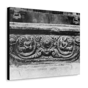 55 - Intricate stone carved railing - Canvas Print