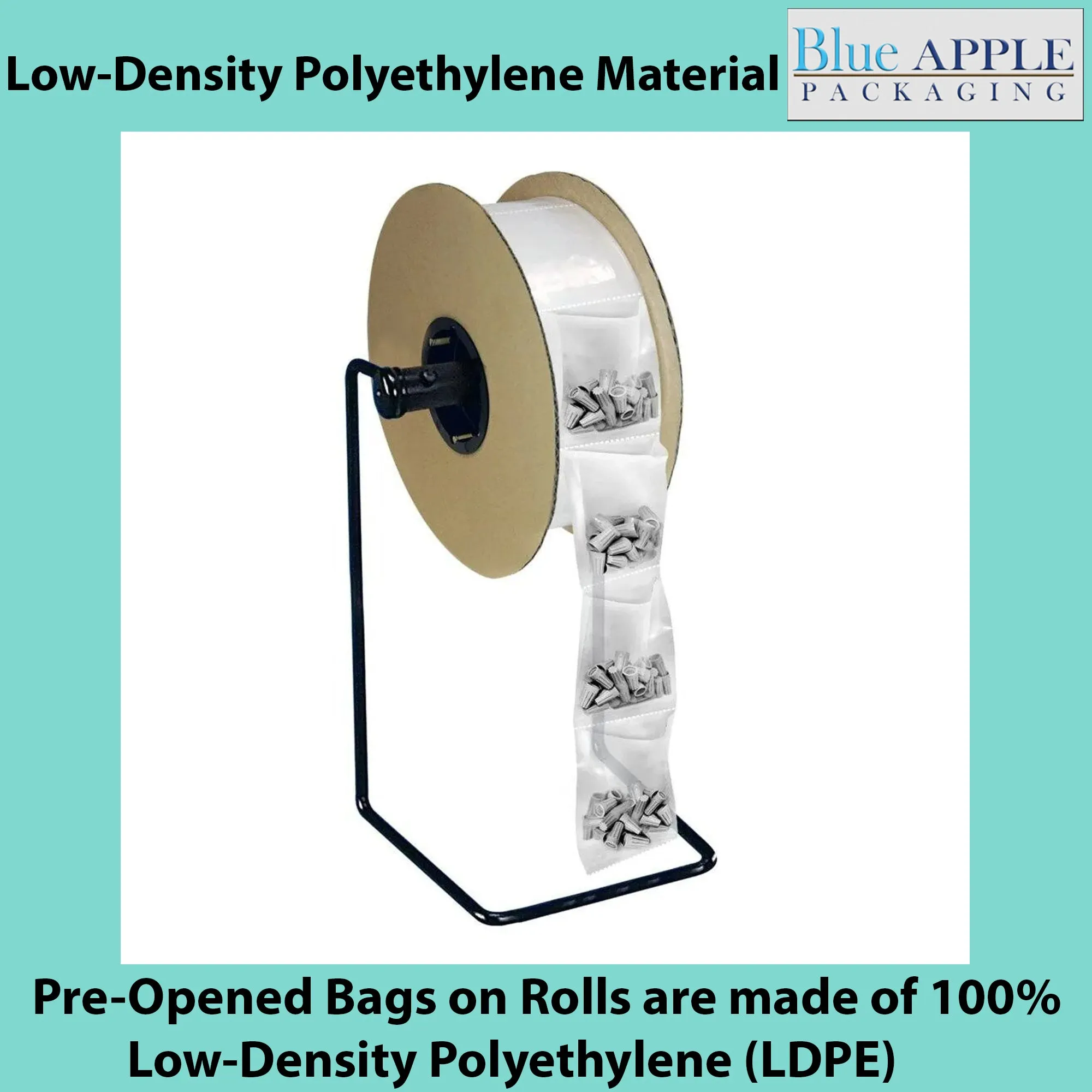 6X8 Inches Kwik-Fill® Pre-Opened Poly Bags on Roll 1.4 Mil AutoBags 1750/RL