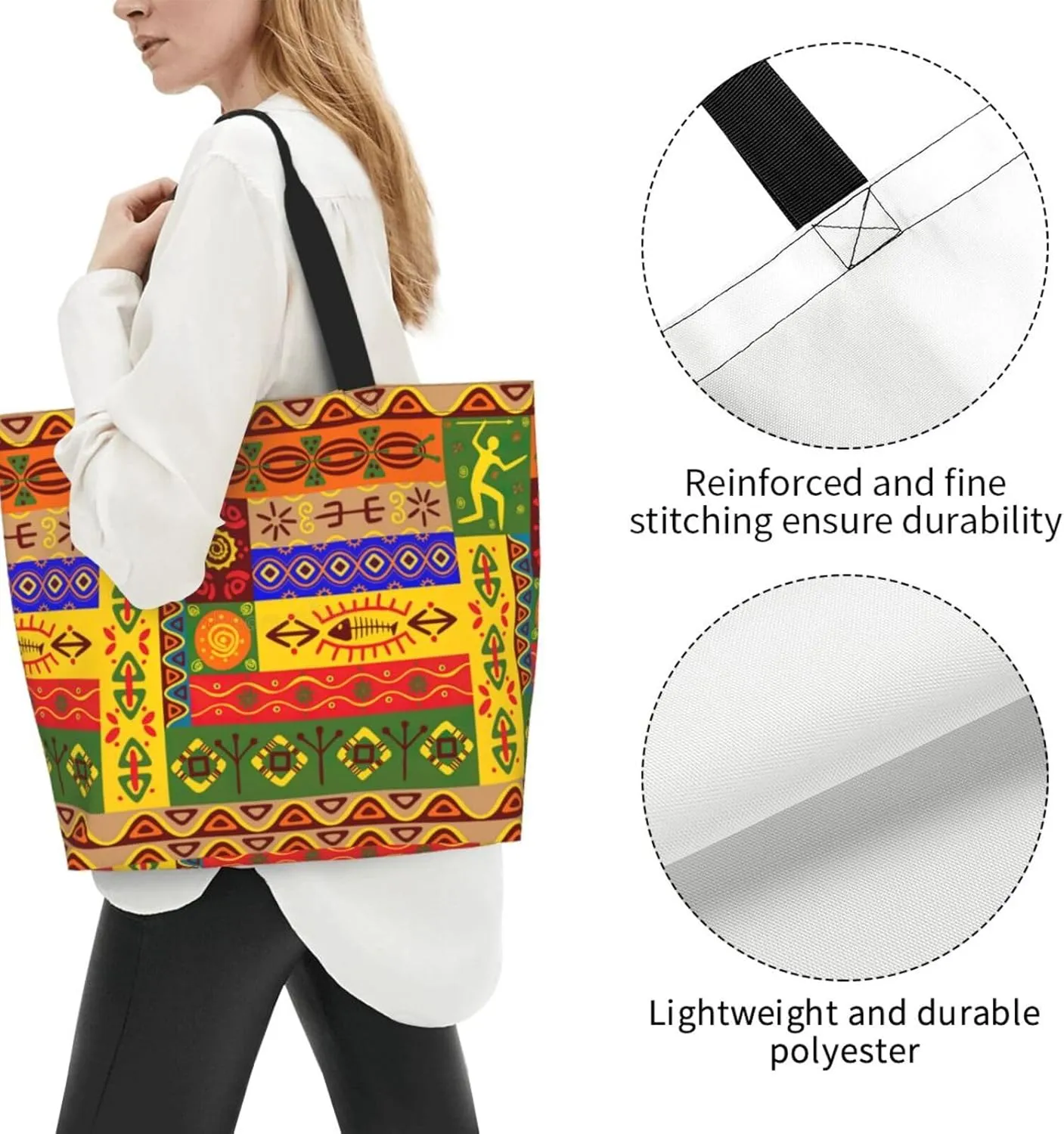 Adorable Sloth Print Shoulder Bag For Women Shopping Bags Tote Bag Large Storage Handbag Grocery Bags For Travel Work