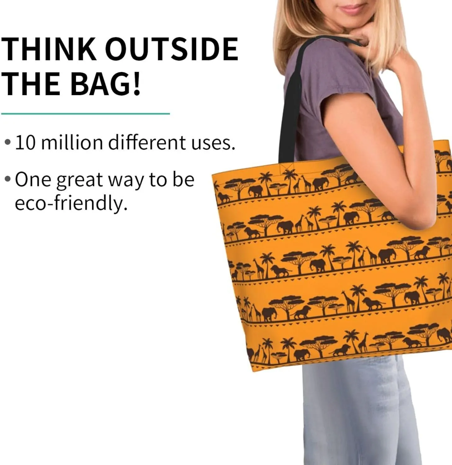 Adorable Sloth Print Shoulder Bag For Women Shopping Bags Tote Bag Large Storage Handbag Grocery Bags For Travel Work