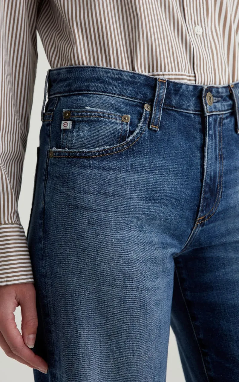 AG Jeans- Adria Low Rise Wide Leg Jeans in 10 Years Exposure