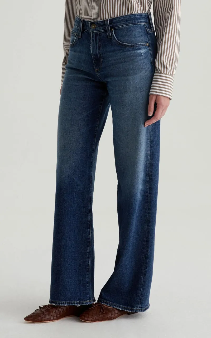 AG Jeans- Adria Low Rise Wide Leg Jeans in 10 Years Exposure