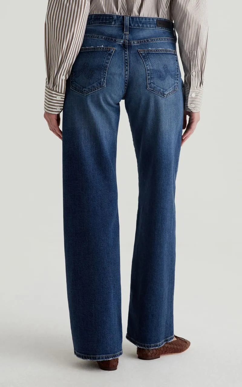 AG Jeans- Adria Low Rise Wide Leg Jeans in 10 Years Exposure