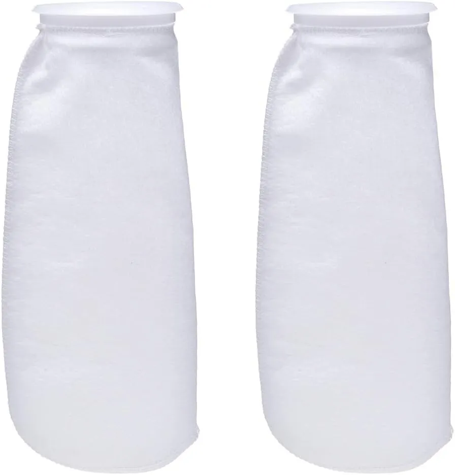 ALEGI Aquarium Filter Socks 4 inch by 14 Inch Long, 200 Micron - 4 Inch Ring Aquarium Felt Filter Bags - 10Pack