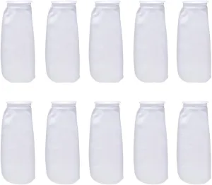 ALEGI Aquarium Filter Socks 4 inch by 14 Inch Long, 200 Micron - 4 Inch Ring Aquarium Felt Filter Bags - 10Pack
