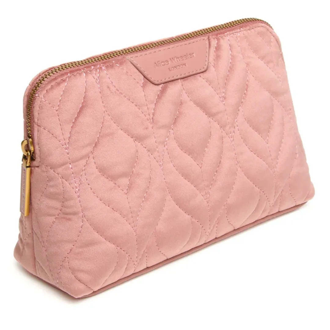 Alice Wheeler Pink Velvet Makeup Bag