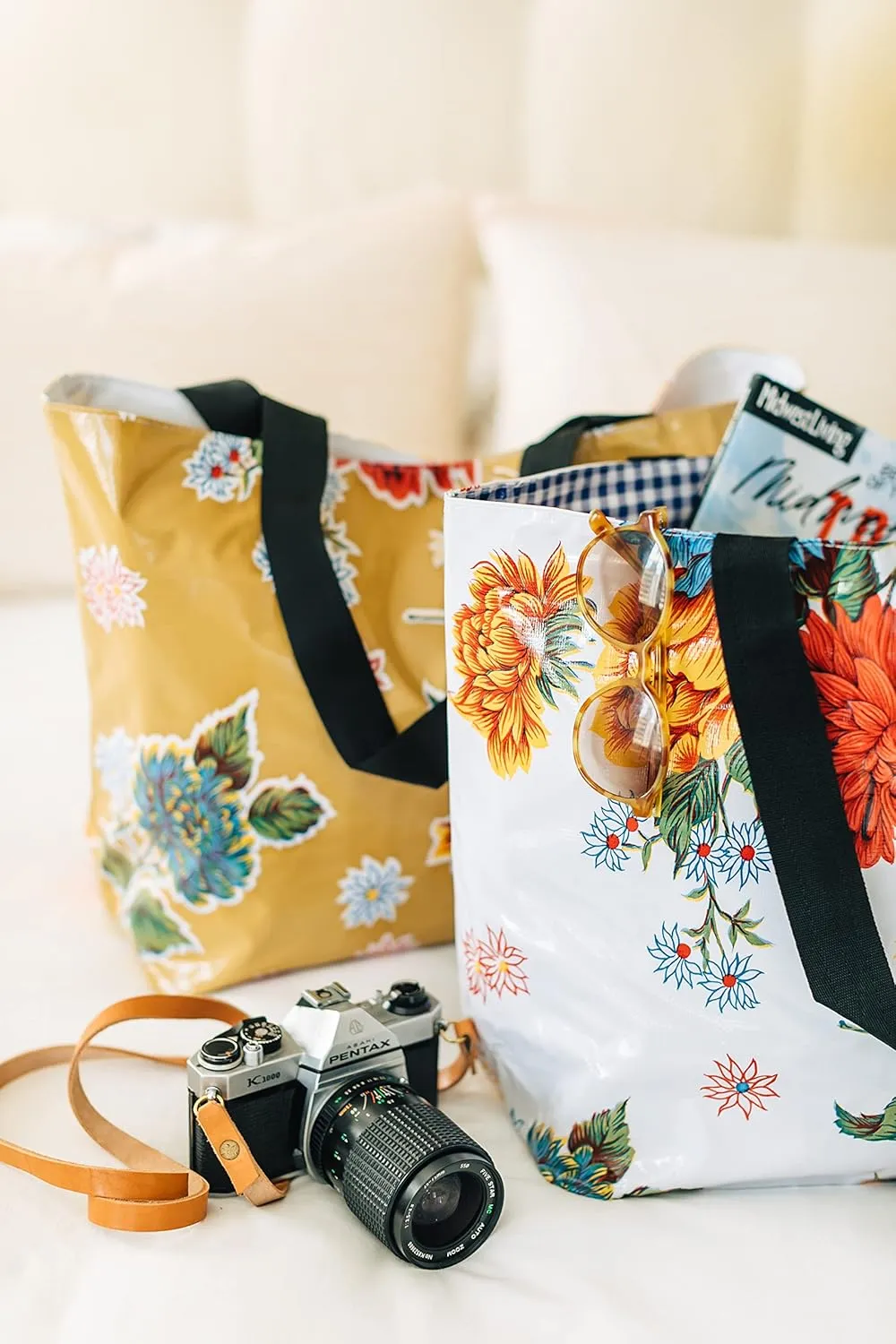 Alux Tote Bag for Women - Waterproof, Sturdy & Spacious Bag for Beach, Work, Gym, Travel - Eco-Friendly & Easy to Clean