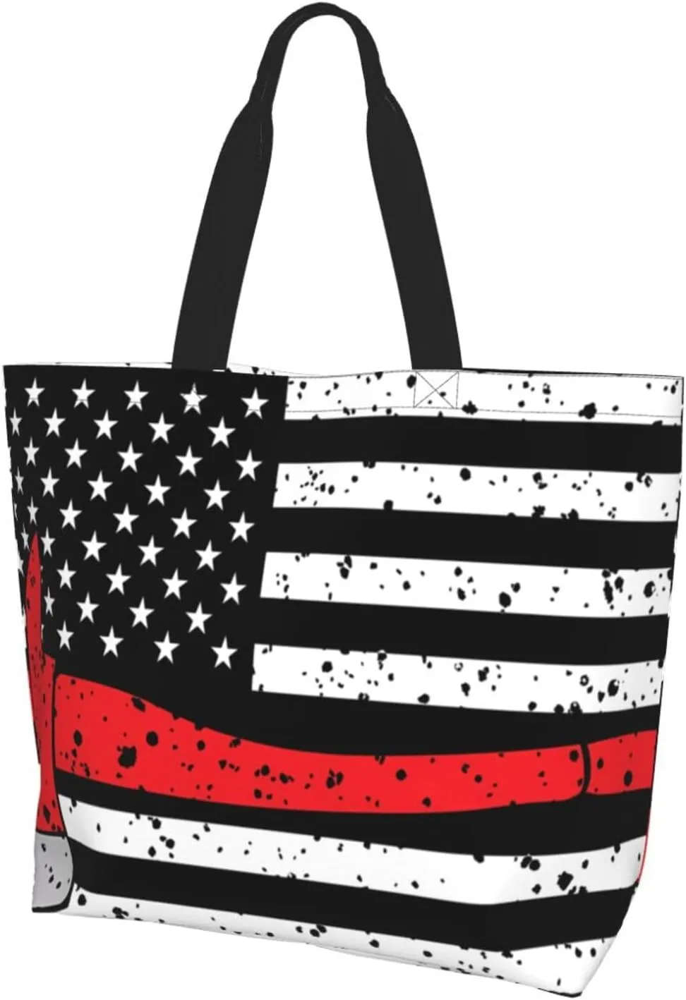 American Motorcycle Flag Dirt Bike Women's Tote Bag Large Capacity Single Shoulder Bags Handbag for Shopping Work