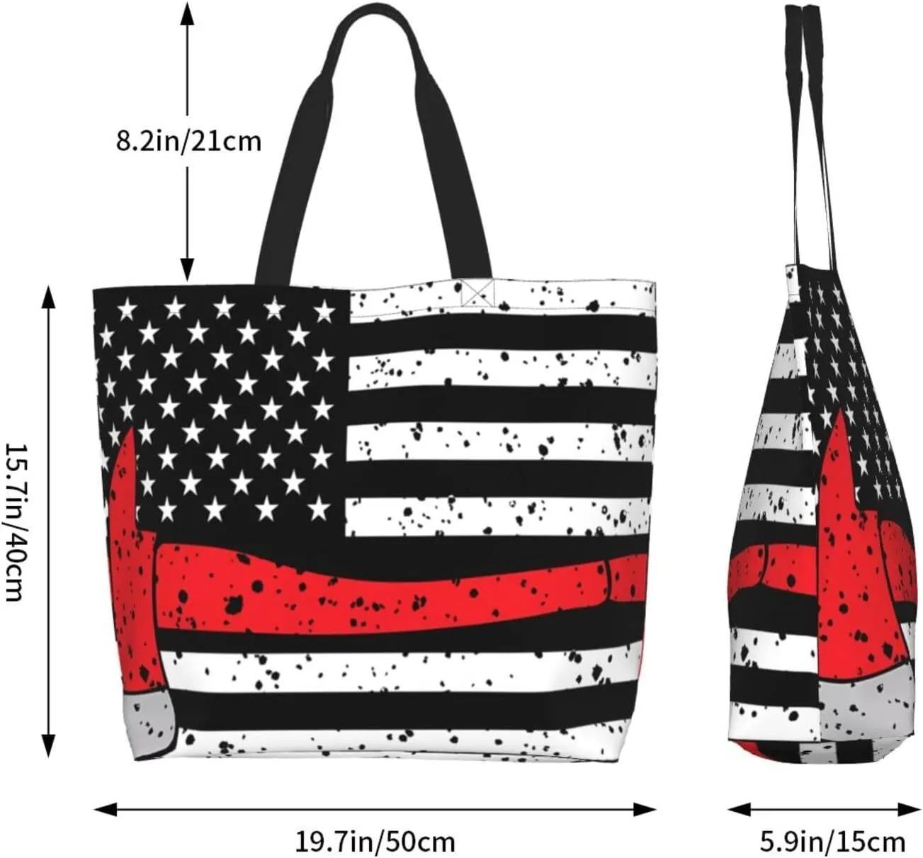 American Motorcycle Flag Dirt Bike Women's Tote Bag Large Capacity Single Shoulder Bags Handbag for Shopping Work