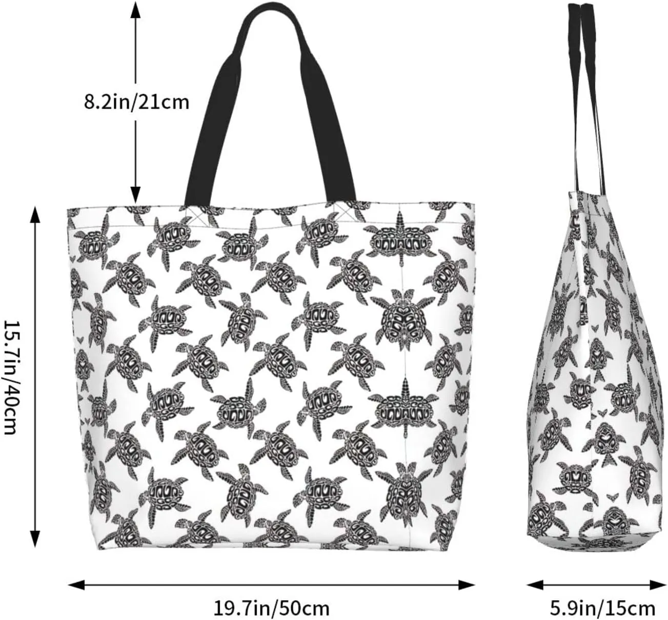 Animal Tiger Leopard Print Rose Flower Print Shoulder Bag For Women Shopping Bags Tote Bag Large Storage Grocery Bags