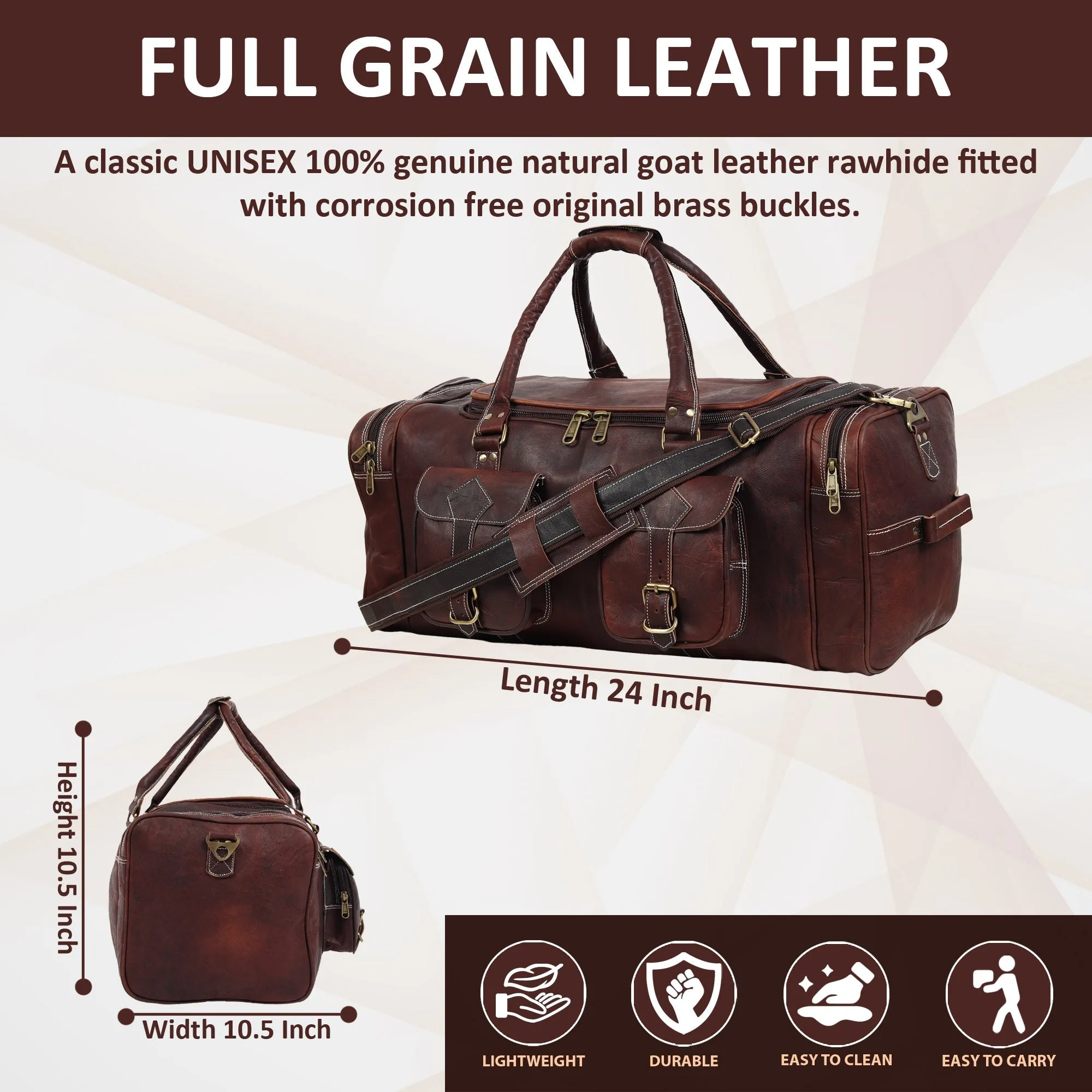 Bag Brown Vintage Customer-first approach Dark Live chat Traveller Duffle