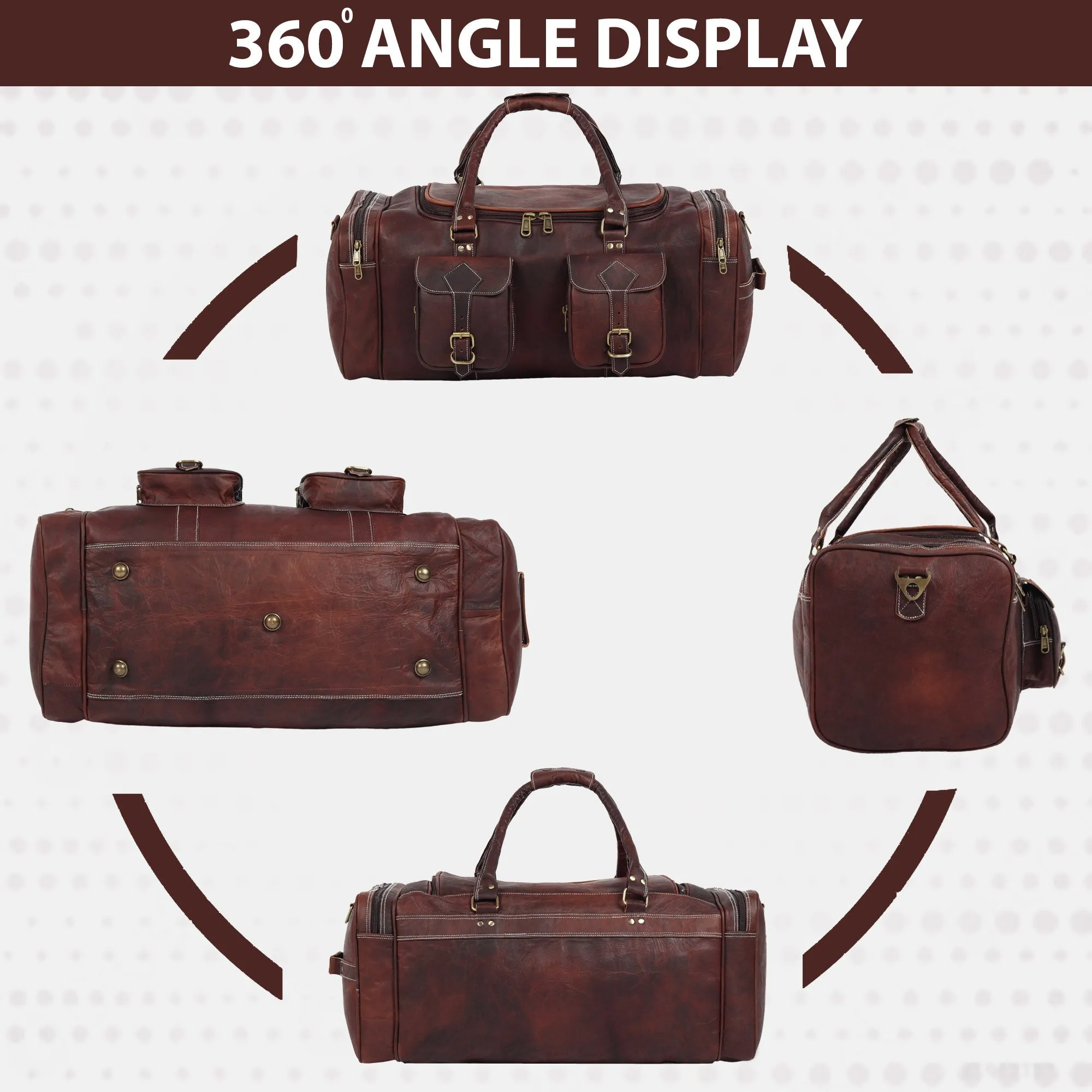 Bag Brown Vintage Customer-first approach Dark Live chat Traveller Duffle