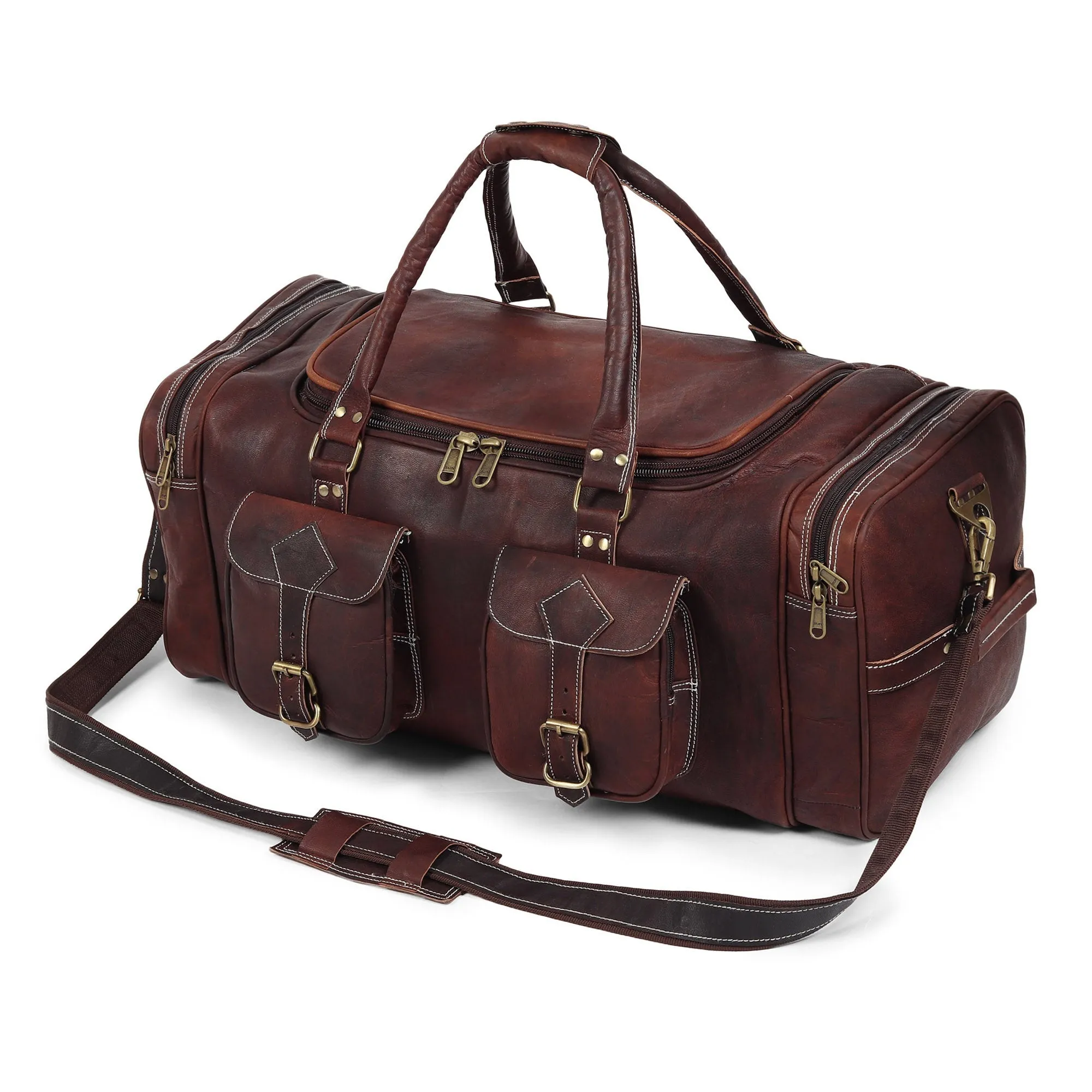 Bag Brown Vintage Customer-first approach Dark Live chat Traveller Duffle