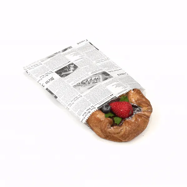Bag Tek Newsprint Paper Bag - 7" x 5" - 100 count box