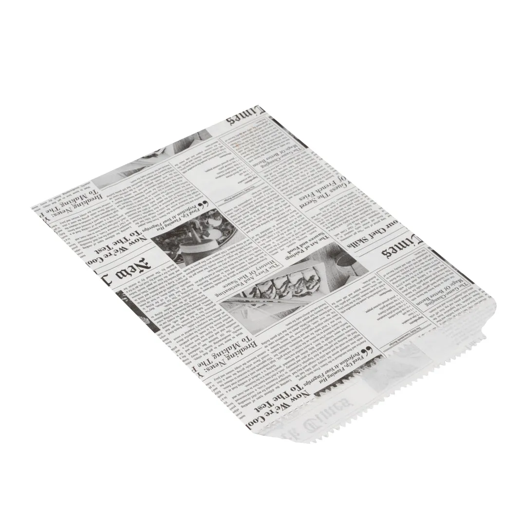 Bag Tek Newsprint Paper Bag - 7" x 5" - 100 count box