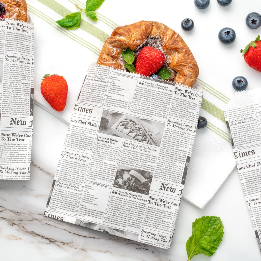 Bag Tek Newsprint Paper Bag - 7" x 5" - 100 count box