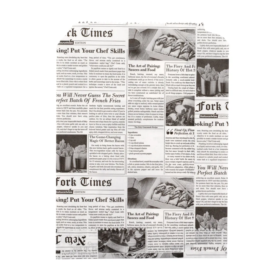 Bag Tek Newsprint Paper Bag - 7" x 5" - 100 count box