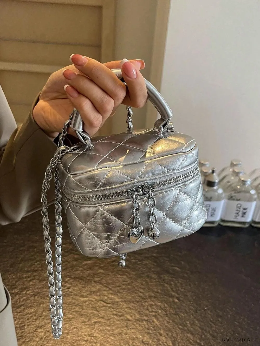BagForLove - Compact Crossbody Bag with Intricate Rhombus Design for Women