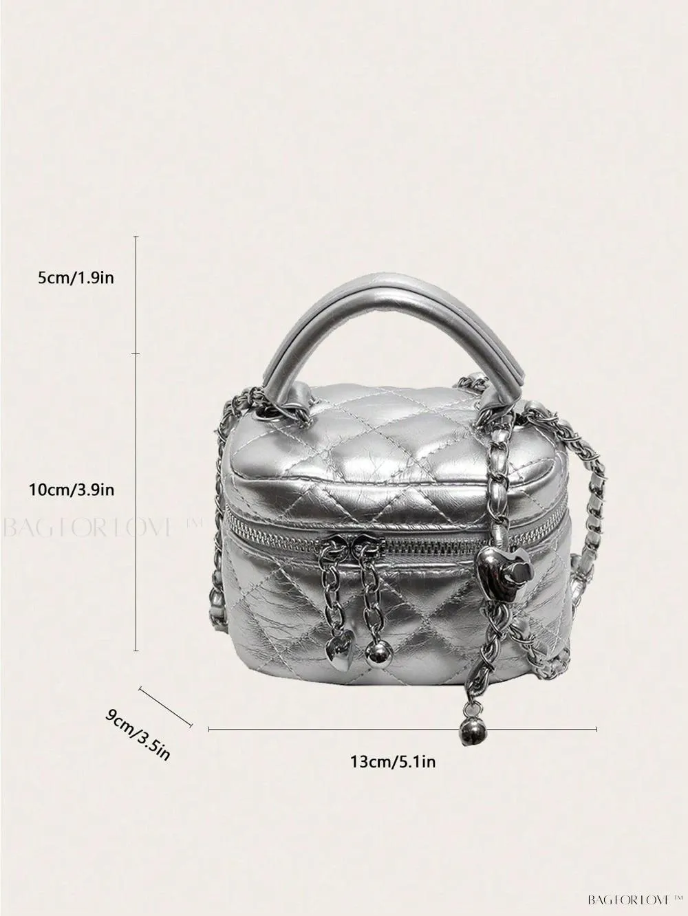 BagForLove - Compact Crossbody Bag with Intricate Rhombus Design for Women