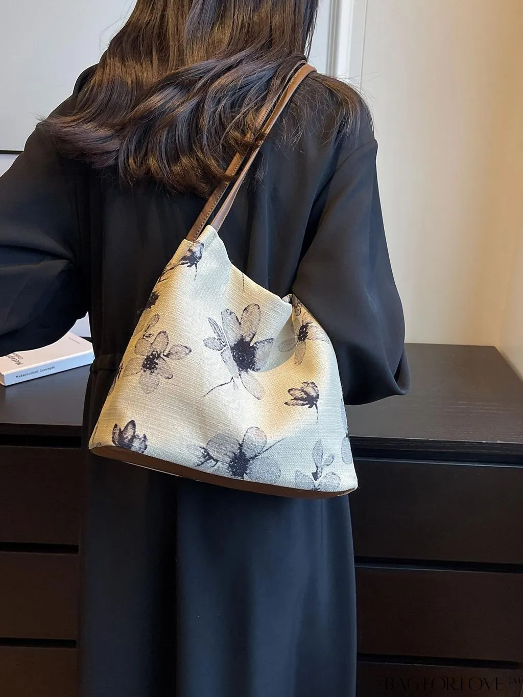 BagForLove - Floral Embroidered Hobo Bag: Chic Graphic Design & Intricate Detail