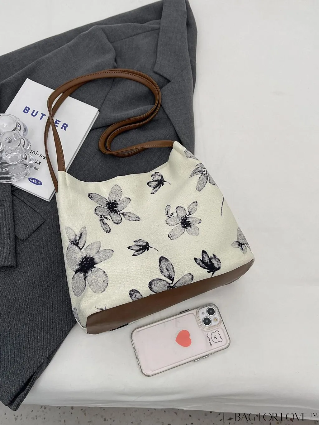 BagForLove - Floral Embroidered Hobo Bag: Chic Graphic Design & Intricate Detail