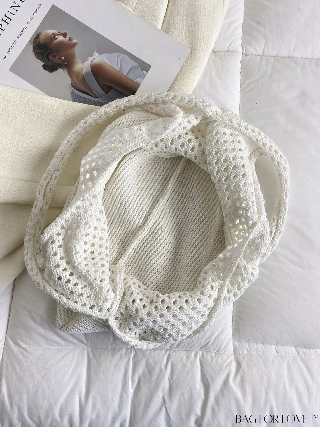 BagForLove - Summer-ready Small Crochet Bag with Intricate Hollow Out Design