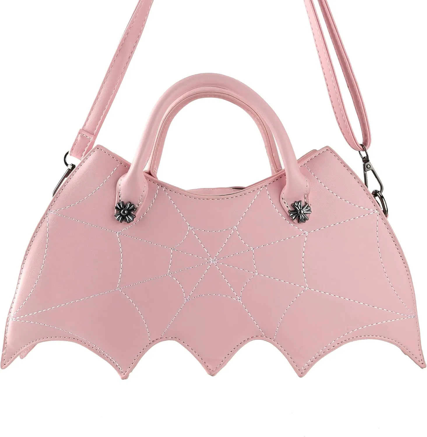 Bat wing Shoulder bag,PU Spider Web Crossbody Handbag for Women