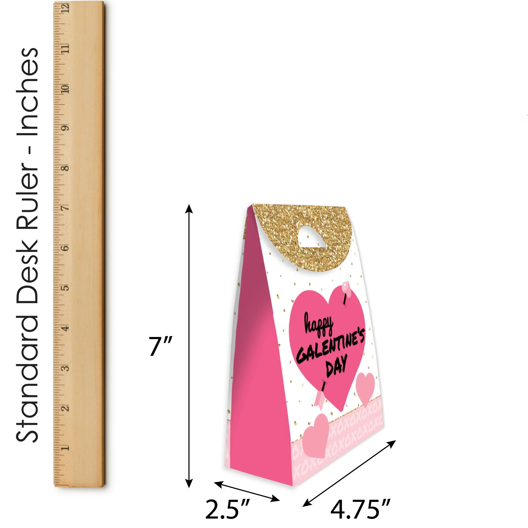 Be My Galentine - Galentine’s & Valentine’s Day Gift Favor Bags - Party Goodie Boxes - Set of 12
