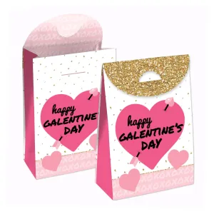 Be My Galentine - Galentine’s & Valentine’s Day Gift Favor Bags - Party Goodie Boxes - Set of 12