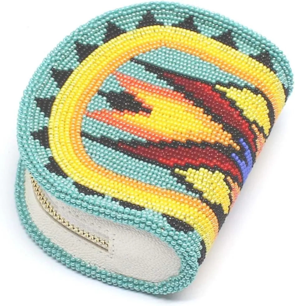 Beaded Coin Purse, Coin Purse Pouch, Beaded Coin Wallet, Cute Coin Purse, Handmade Beaded Purse, Gifts for Mom, Best Friend Gift, Mom Gifts, Boho bags, Wallets for her. (Luster Green)