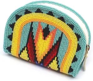Beaded Coin Purse, Coin Purse Pouch, Beaded Coin Wallet, Cute Coin Purse, Handmade Beaded Purse, Gifts for Mom, Best Friend Gift, Mom Gifts, Boho bags, Wallets for her. (Luster Green)