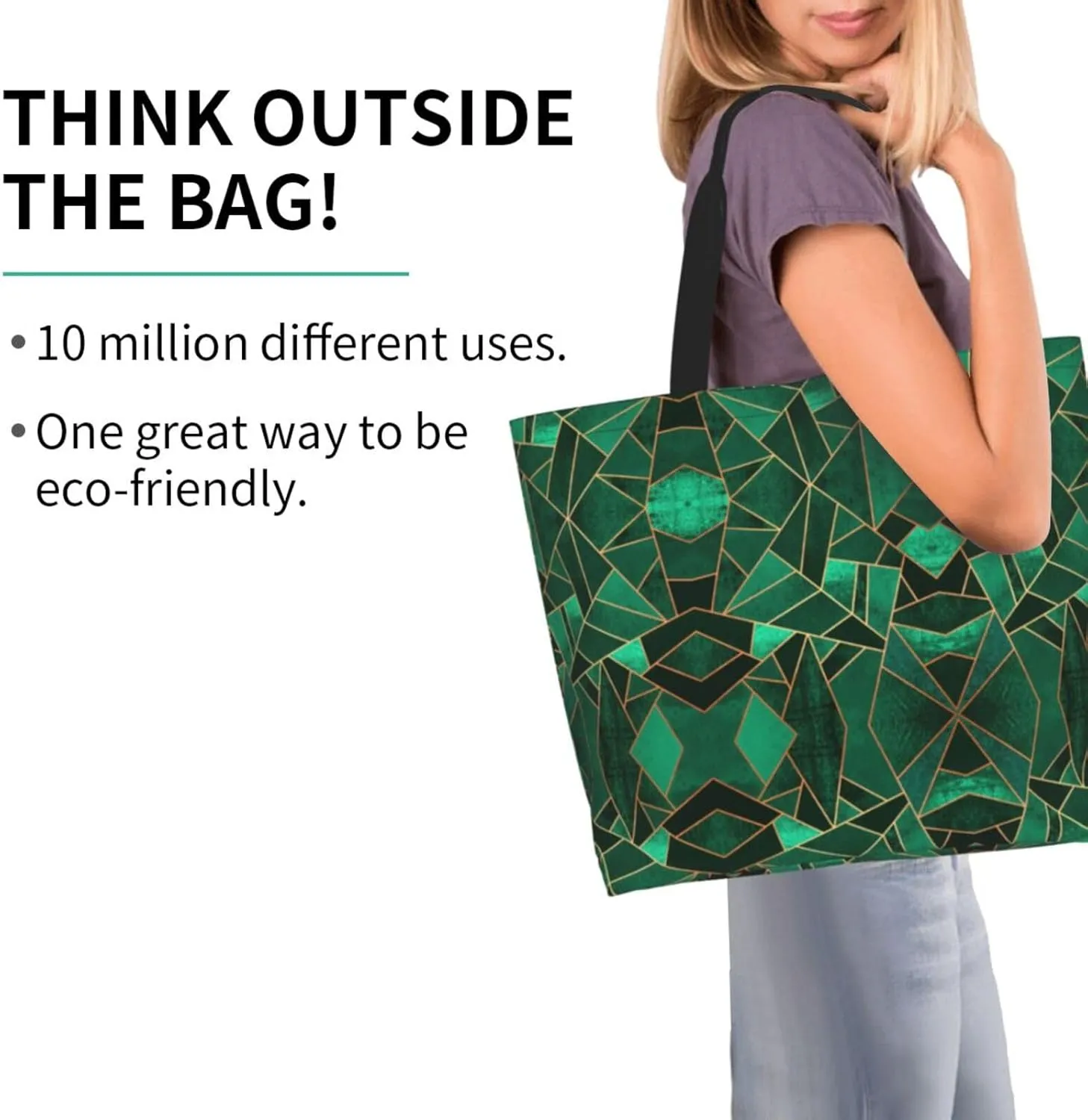 Beer Print Shoulder Bag For Women Shopping Bags Tote Bag Large Storage Handbag Grocery Bags For Travel Work