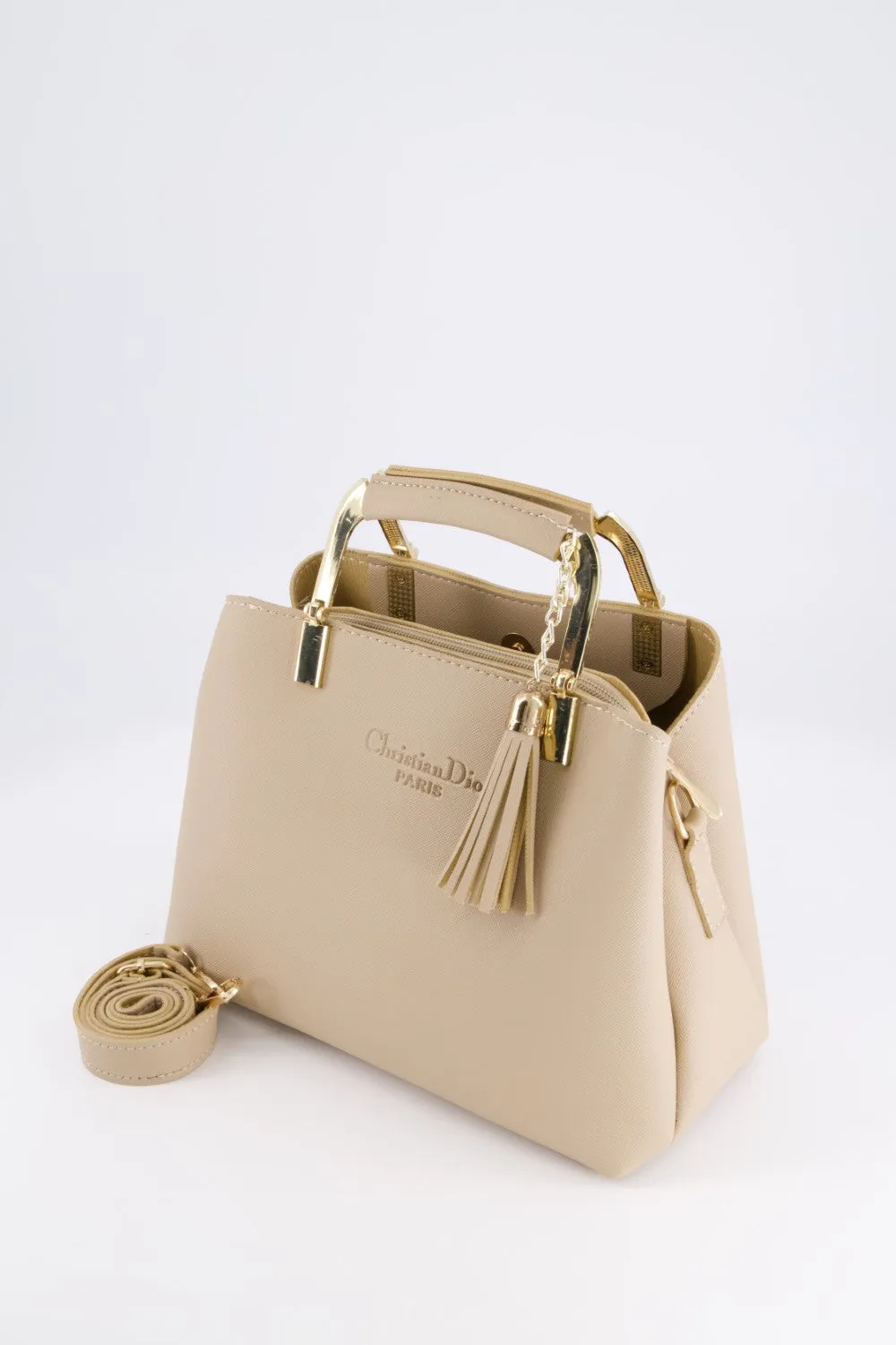Beige Luxe Tote Bag