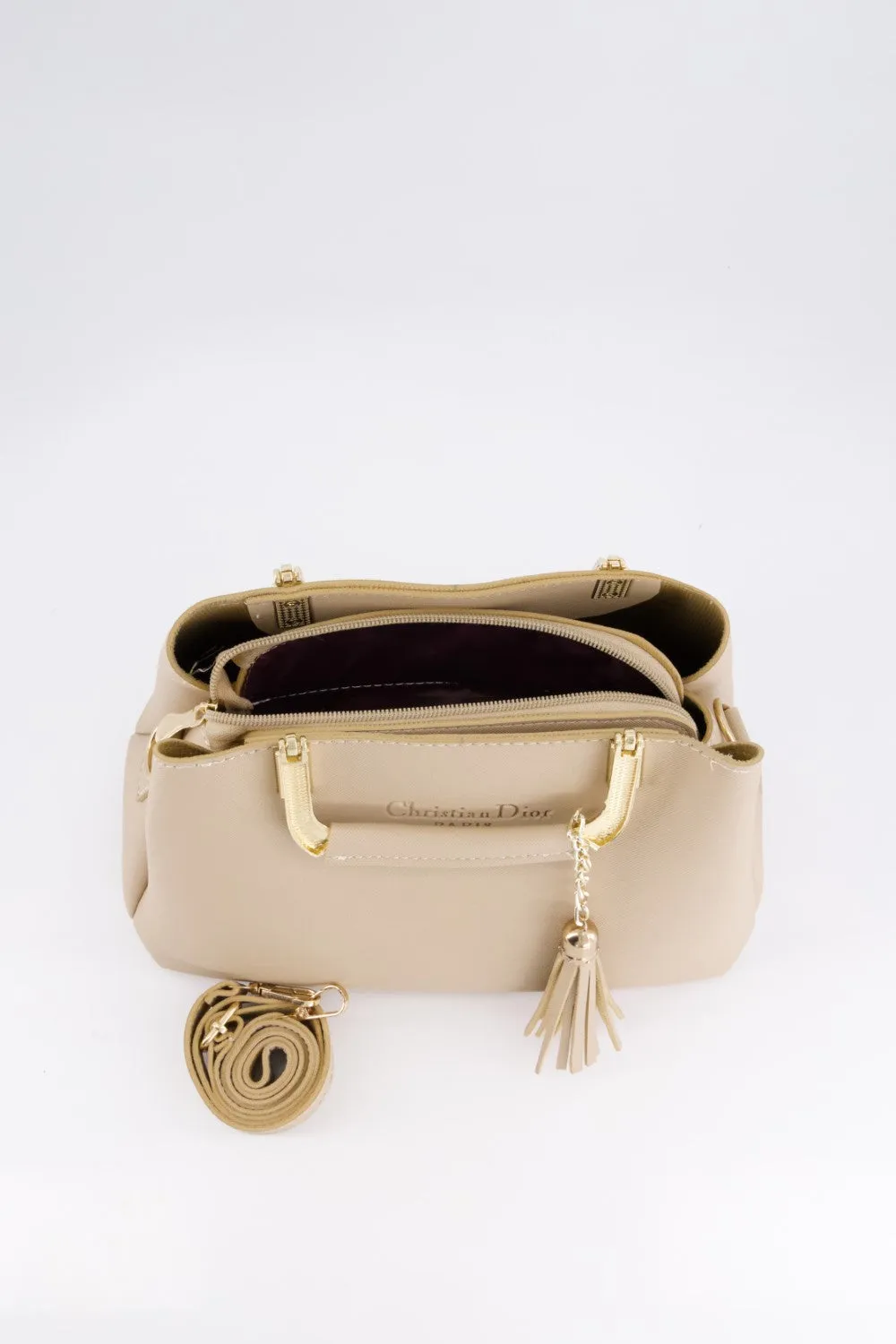 Beige Luxe Tote Bag