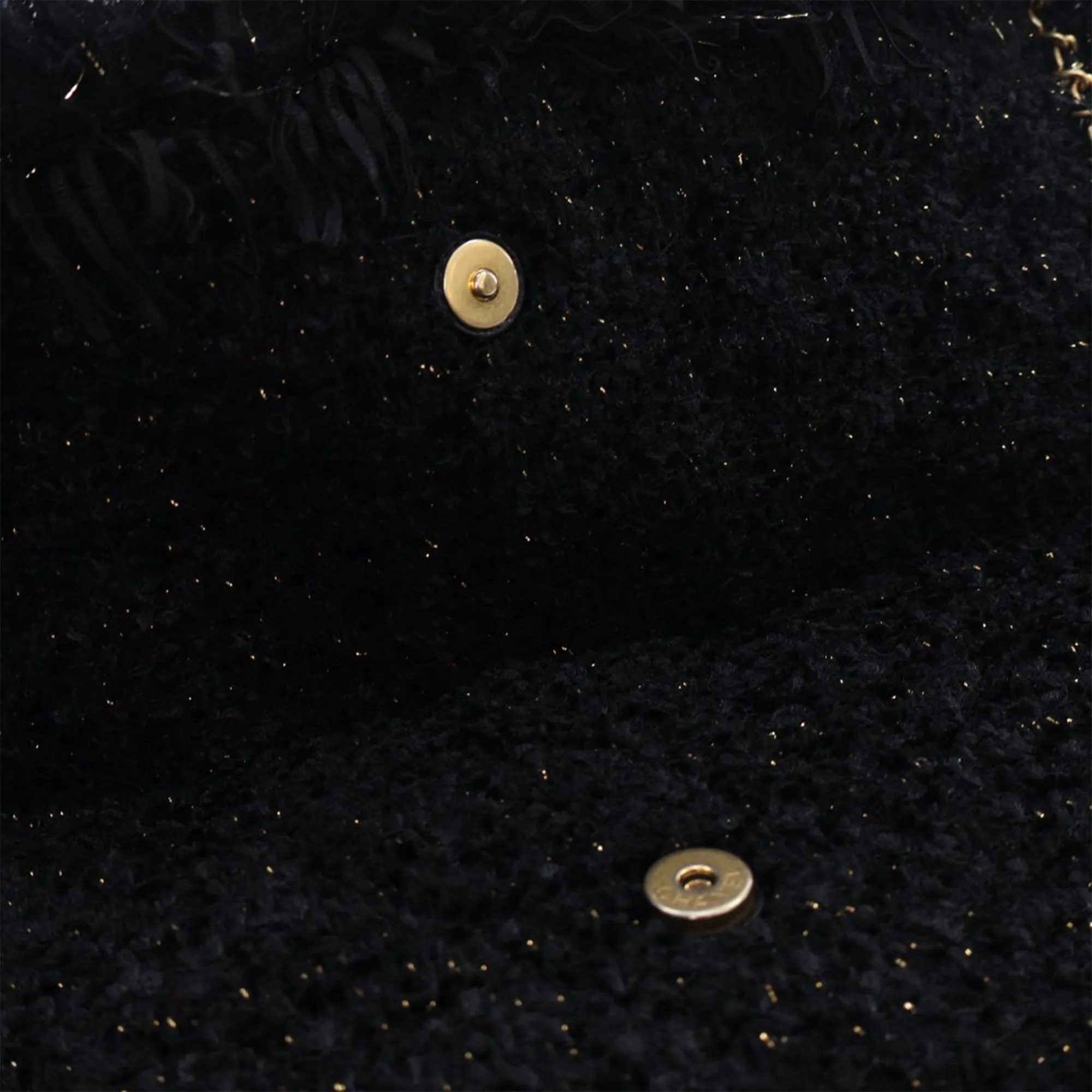 Black Chanel Tweed Fringe Paris Cosmopolite Clutch